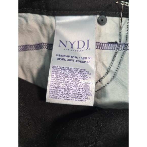 NYDJ Dylan Skinny Ankle Jeans Lift Tuck Women's Size 6 Black Tummy Technology - Picture 9 of 9